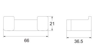 Крючок для ванной комнаты двойной Rose RG1821T пепельный